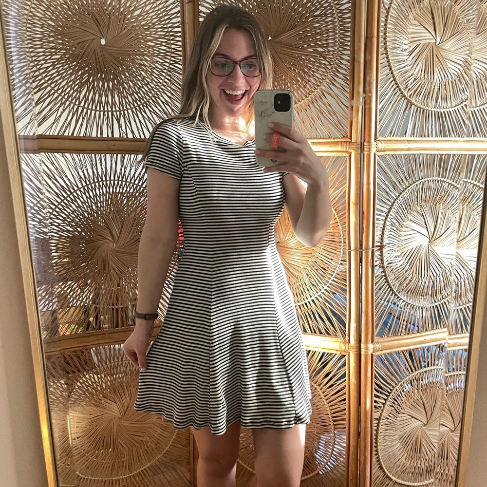 Striped fitted dress